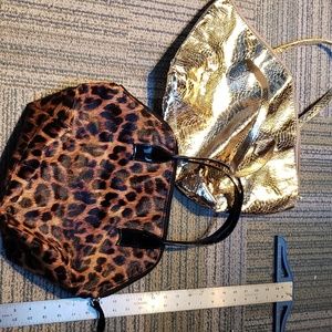 Elizabeth Arden Totes - set of 2, Gold And An Animal Print